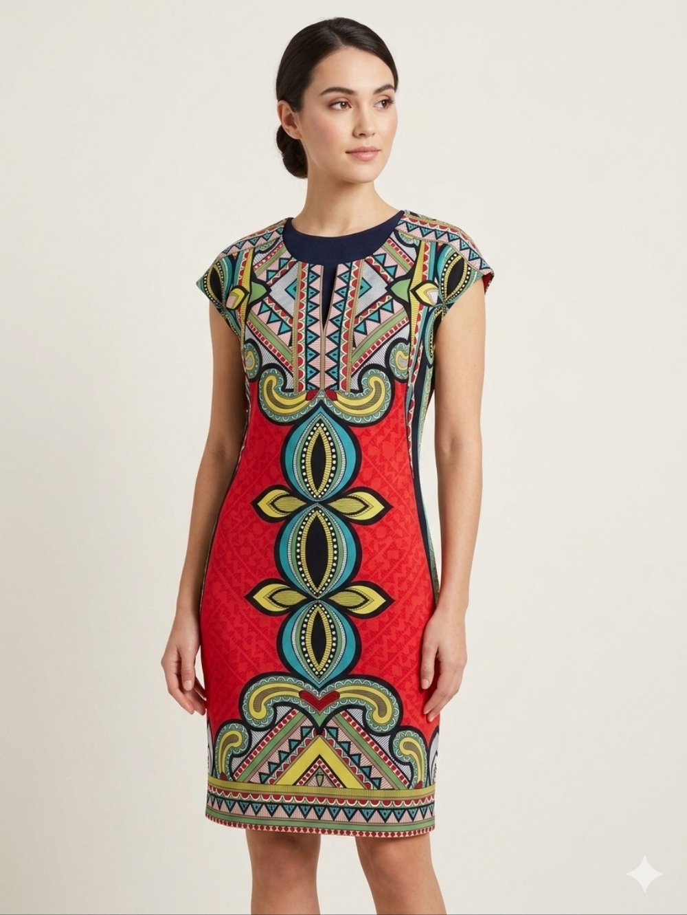 Laundry by Shelli Segal Geometric Print Shift Dress, Size Small